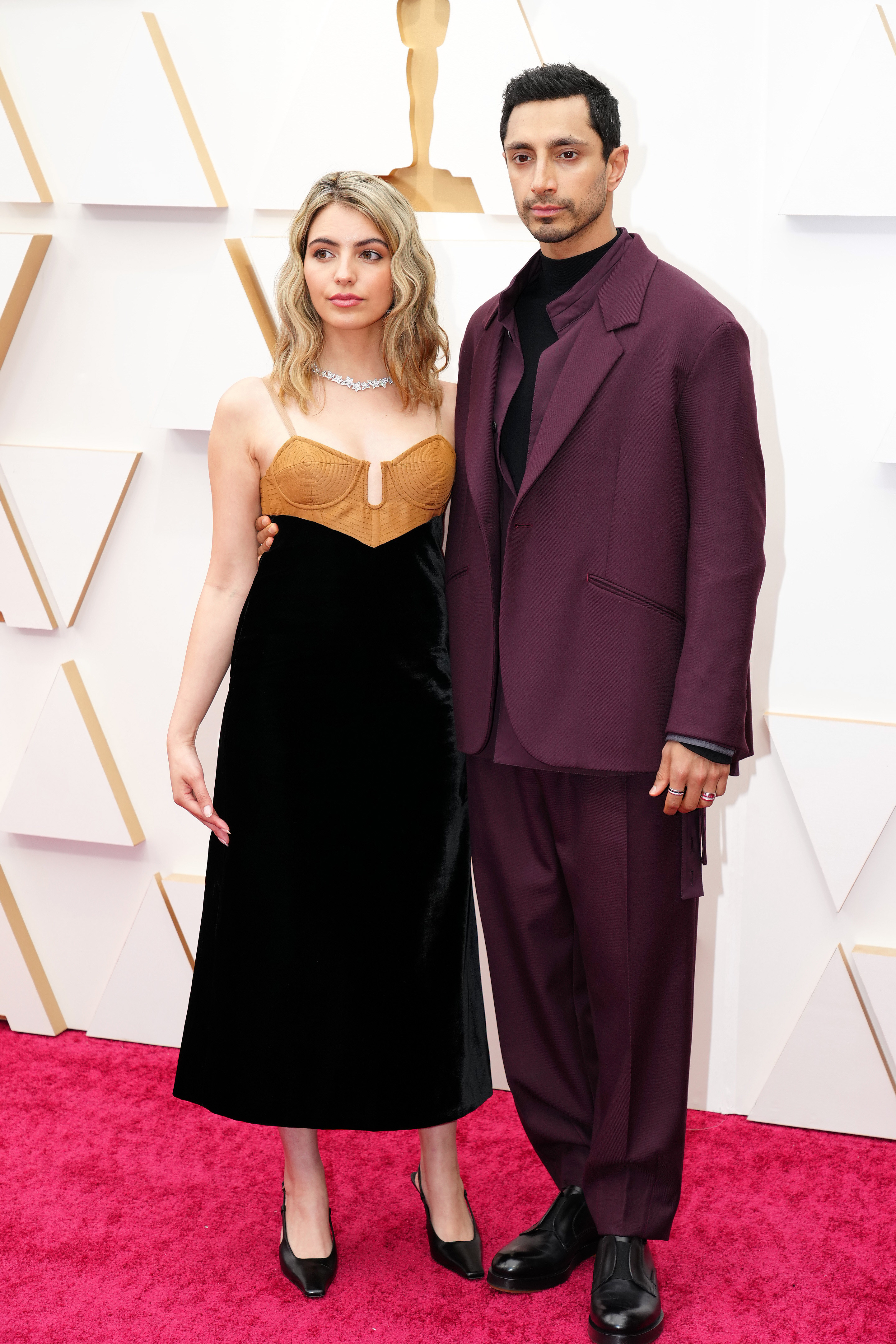 Fatima Farheen Mirza and Riz Ahmed attends the 94th Annual Academy Awards