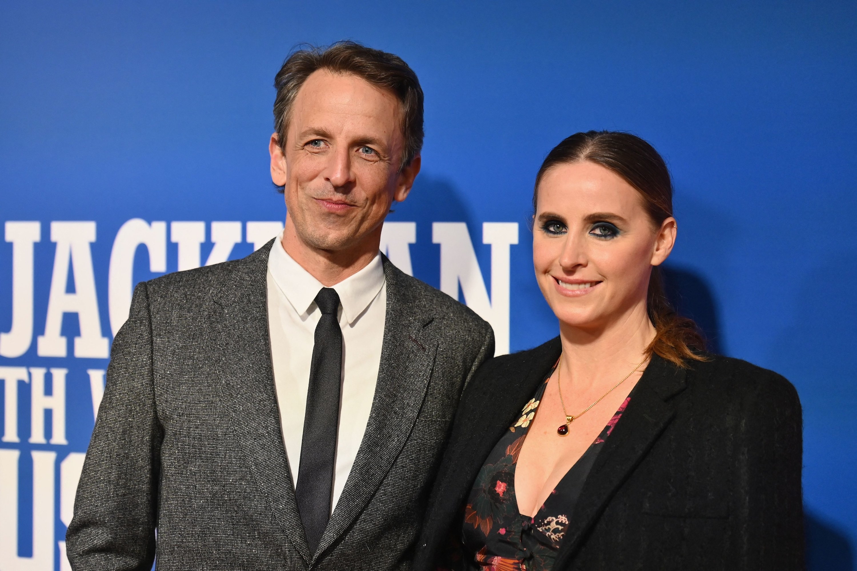 Seth Meyers and Alexi Ashe at opening night of &quot;the Music Man&quot; on Broadway