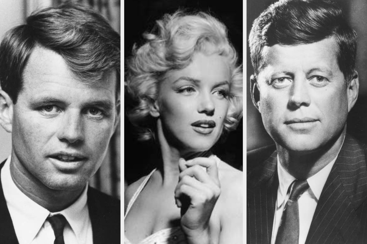Robert Kennedy is shown in a photo from 1959, Marilyn Monroe is pictured outside of Grauman&#x27;s Chinese Theater, John F. Kennedy is pictured in 1960