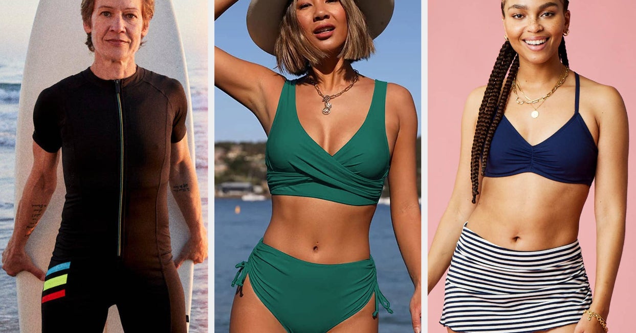 27 Bathing Suits Reviewers Say Actually Stay On While Swimming