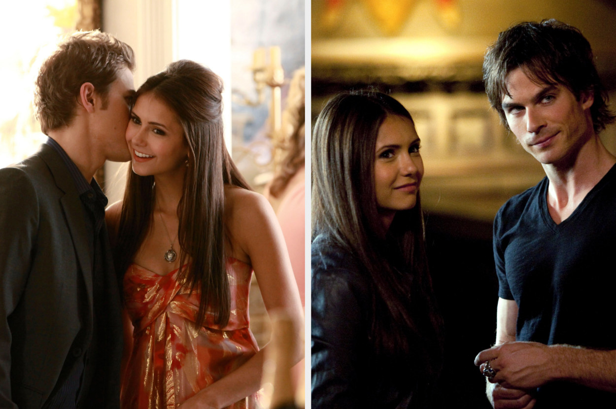 Stefan and Elena and Damon and Elena
