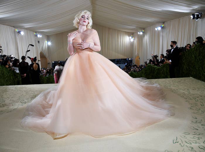 Billie Eilish in a soft tulle ball gown