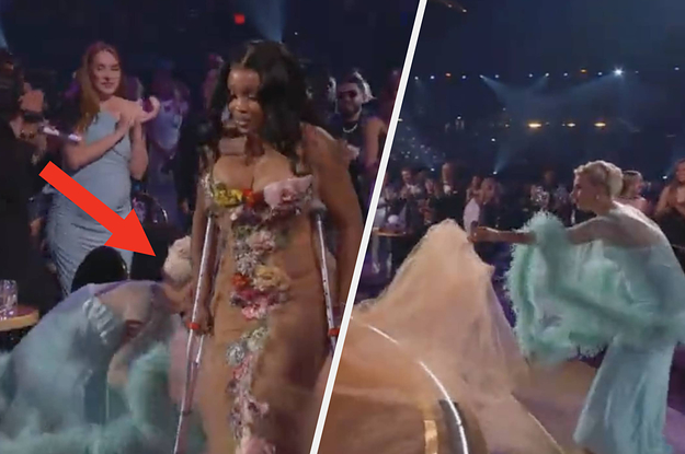 Lady Gaga Is Being Praised For Getting On The Literal Floor To Make Sure SZA’s Dress Looked Perfect When She Beat Her At The Grammys A Week After Her Sweet Oscars Display With Liza Minnelli