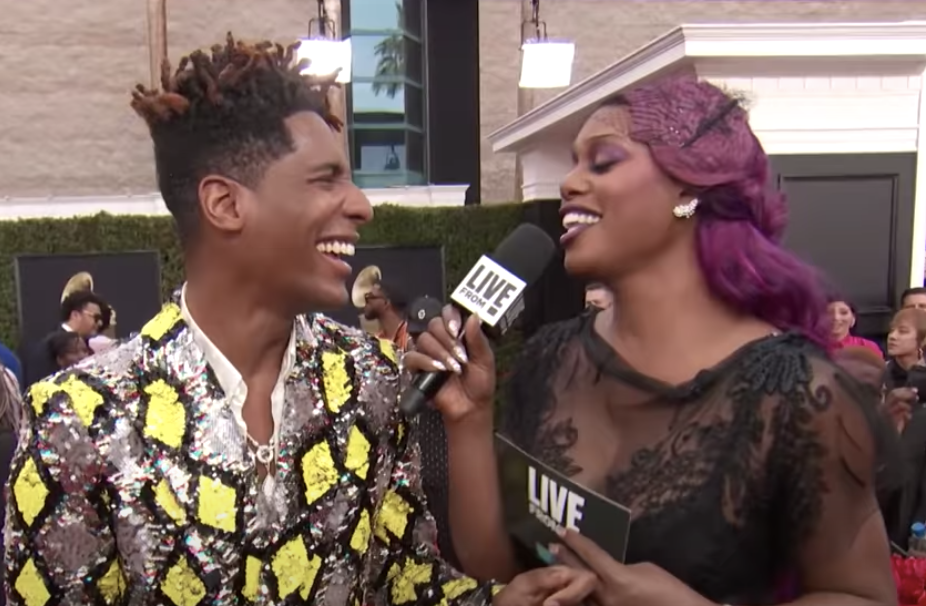 Laverne and Jon laughing during the interview