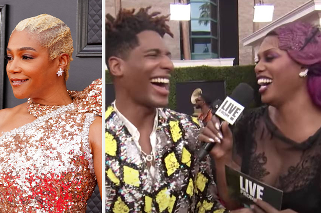 Laverne Cox Referenced Tiffany Haddish's "I'm Not Wearing A Costume" Comment At The Grammys And It Was A Moment