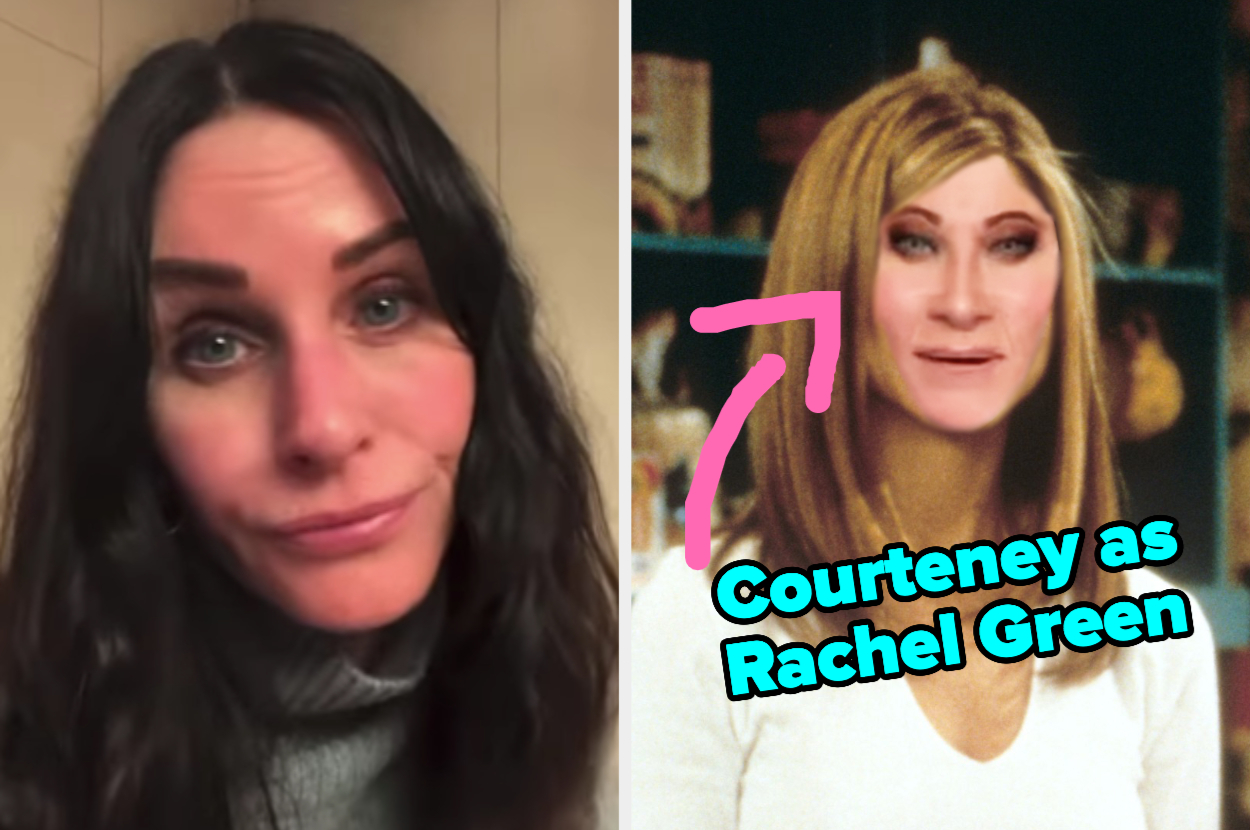 Courteney Cox Tried The Friends Face Filter