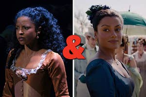 Angelica Schuyler is on the left with Kate Sharma on the right