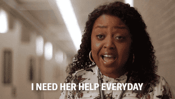 Quinta Brunson as Janine Teagues saying &quot;I need her help everyday&quot;