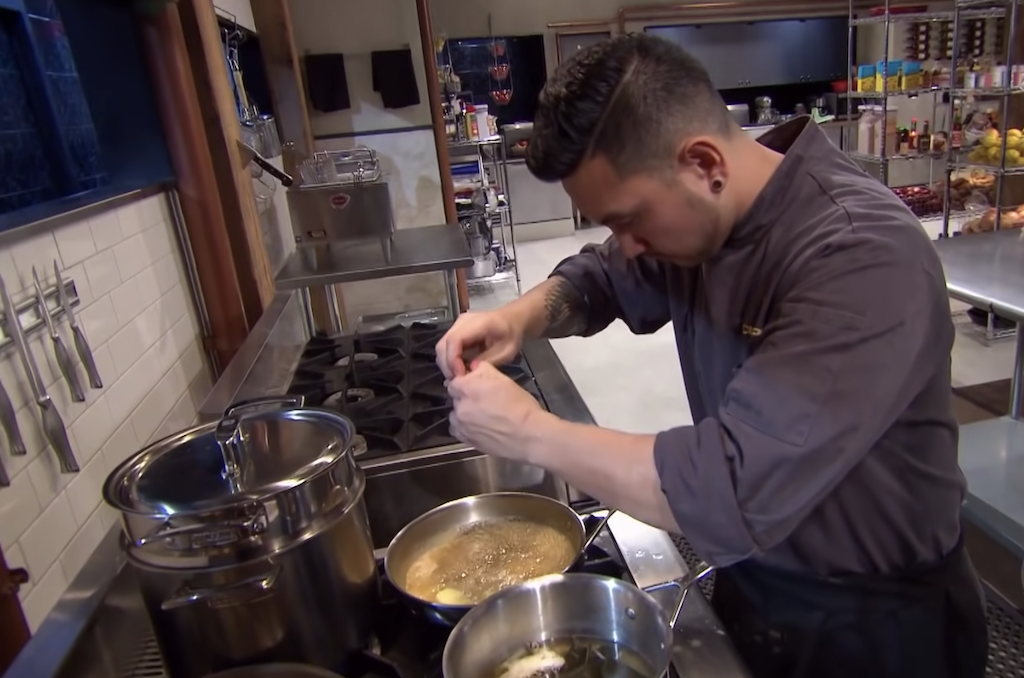 Chef Josh Lewis on &quot;Chopped.&quot;