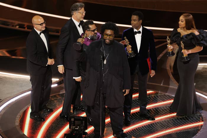 Questlove accepts the Oscar