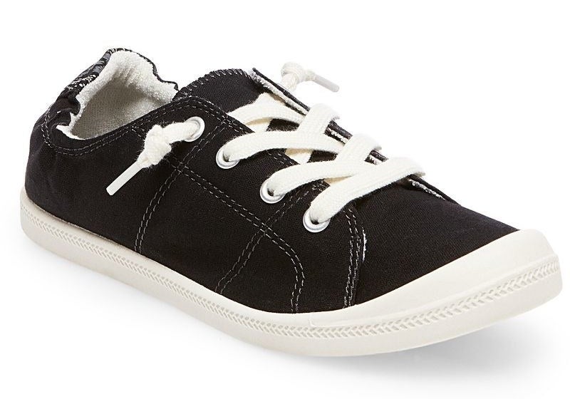 The black canvas sneakers