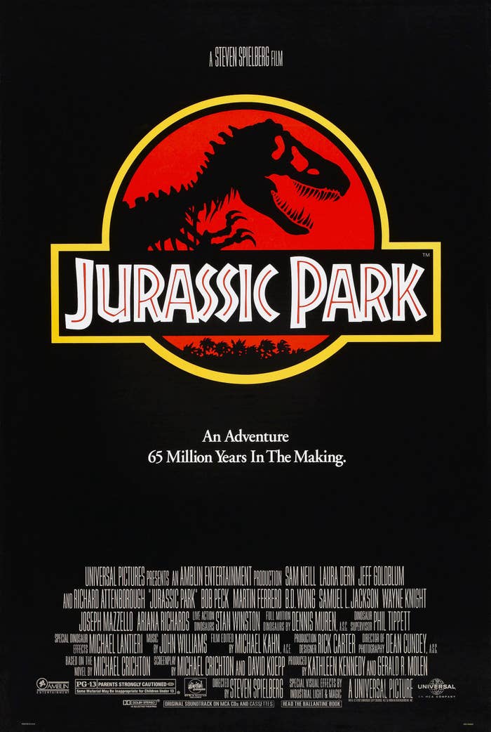 The theatrical poster for &quot;Jurassic Park&quot;