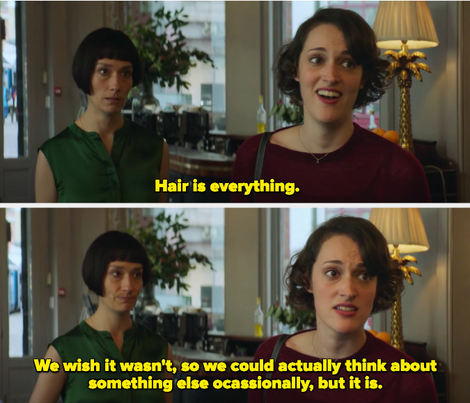 A woman telling another woman, &quot;Hair is everything.&quot;