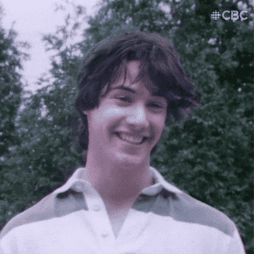 A young Keanu Reeves saying, &quot;Wow&quot;
