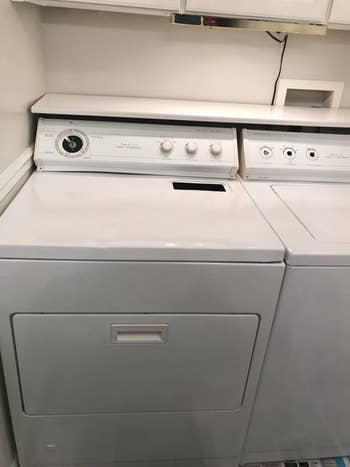 reviewer's washer after, looking white and brand new