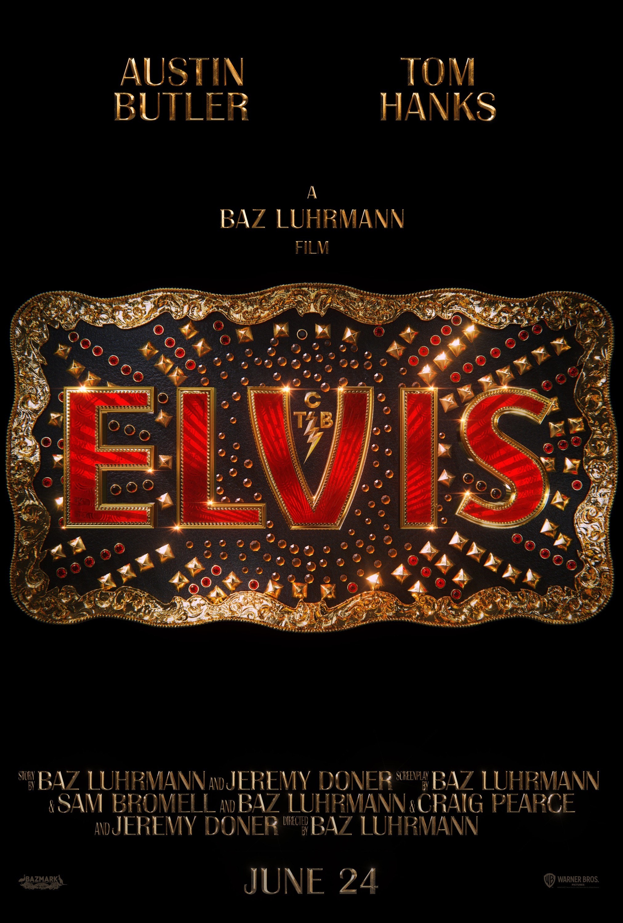 The poster for the movie &quot;Elvis&quot; has his name in lights