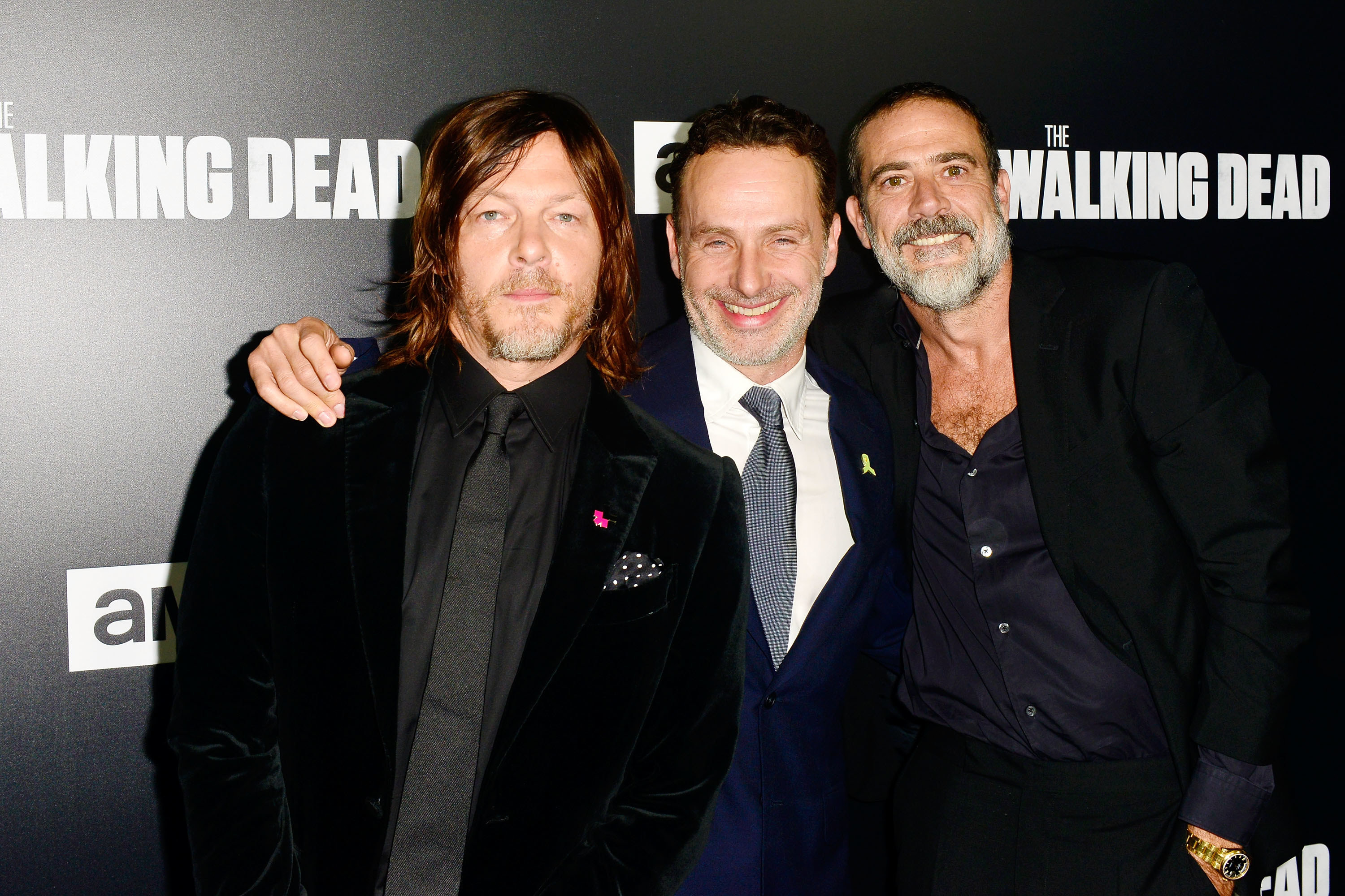 Members of the cast of The Walking Dead at a press event