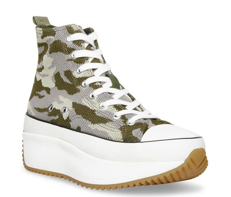 The camo lace-up platform sneakers