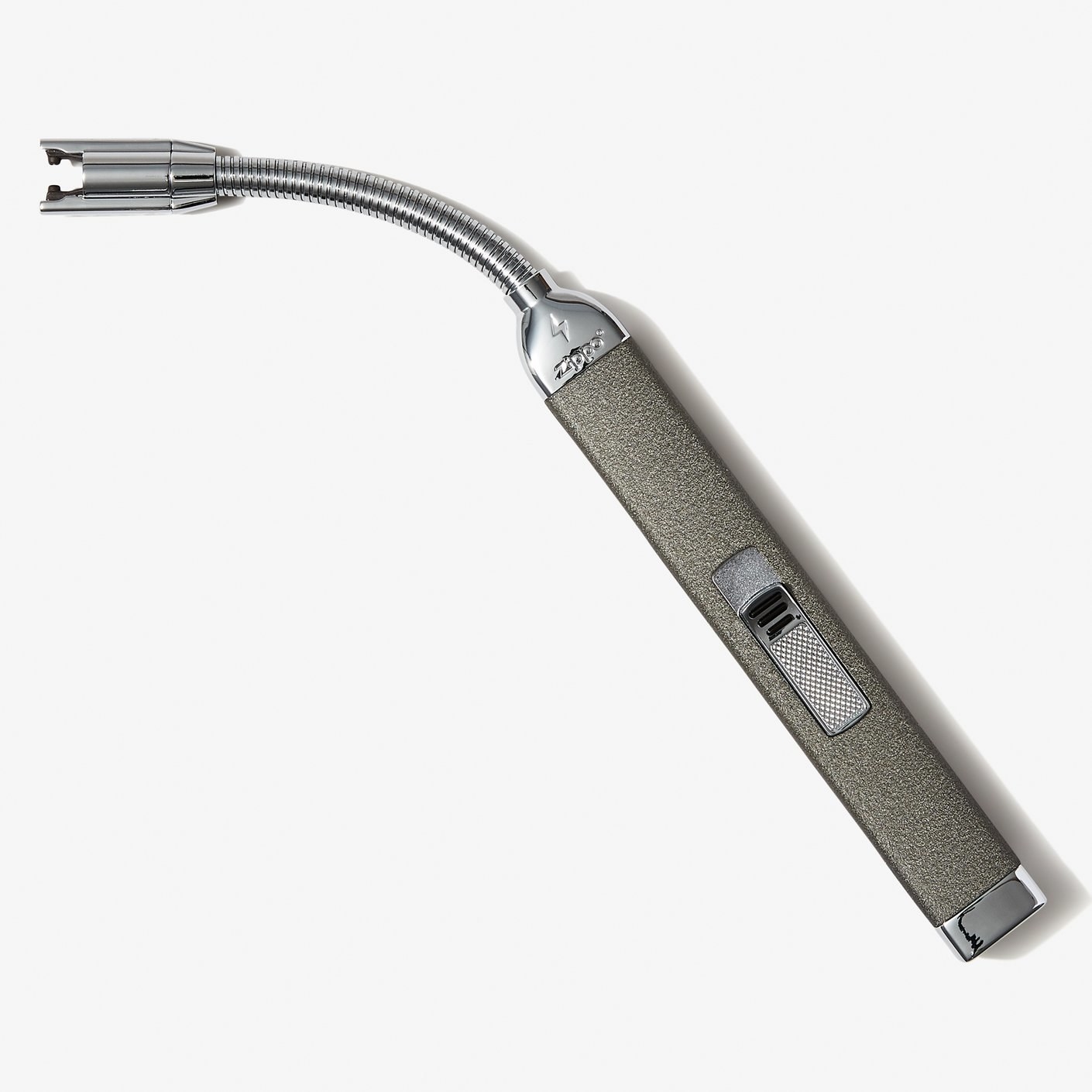 silver lighter with a flexible neck
