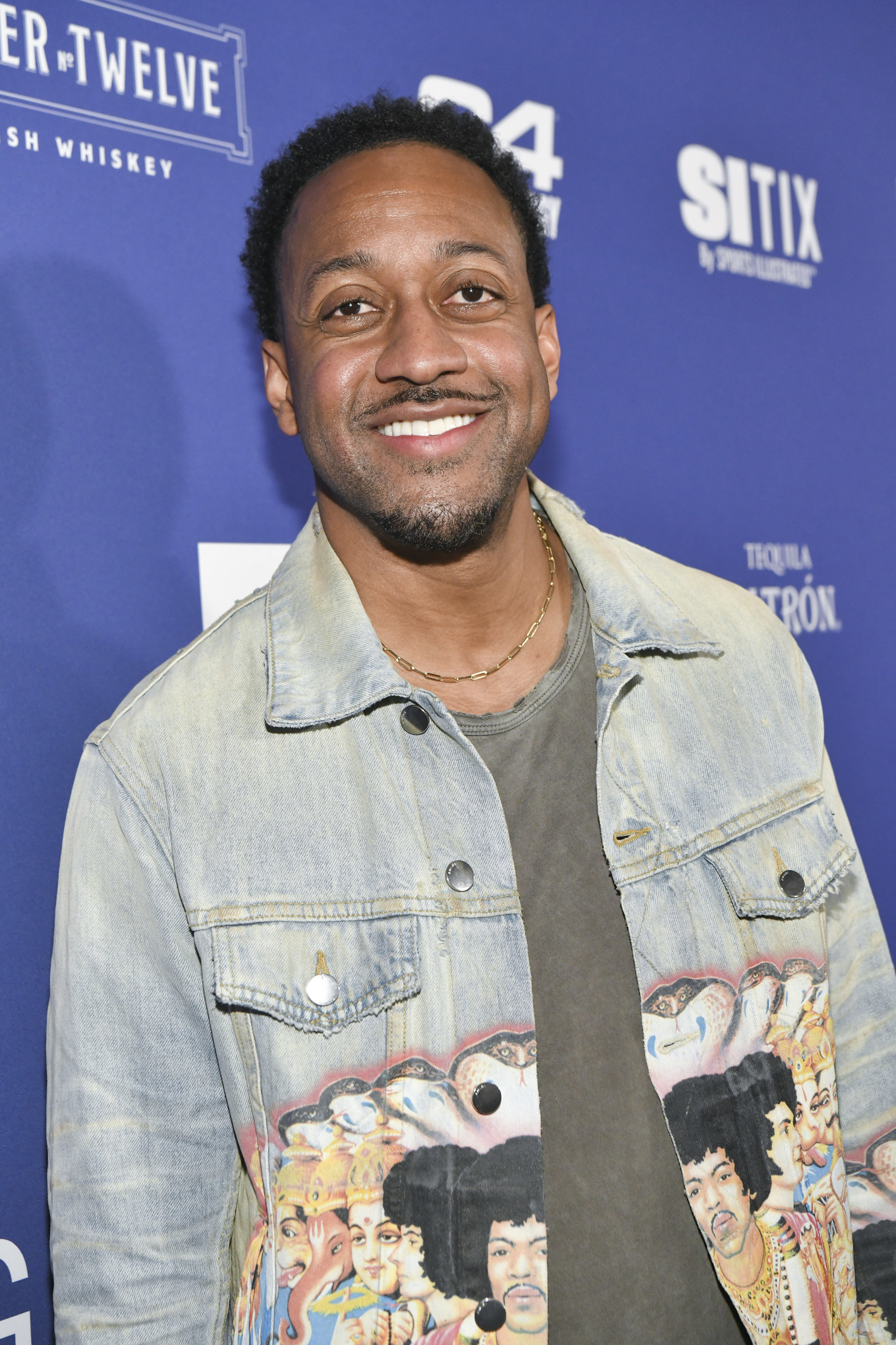 Jaleel White smiles as he&#x27;s photographed at the Sports Illustrated Super Bowl Party in February 2022