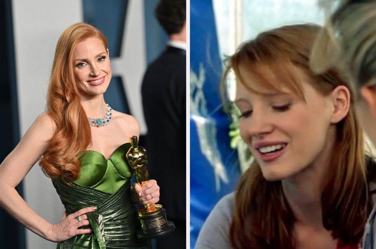 Jessica Chastain now vs. when she appeared on &quot;Veronica Mars.&quot;