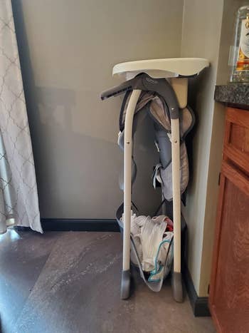 The high chair folded up
