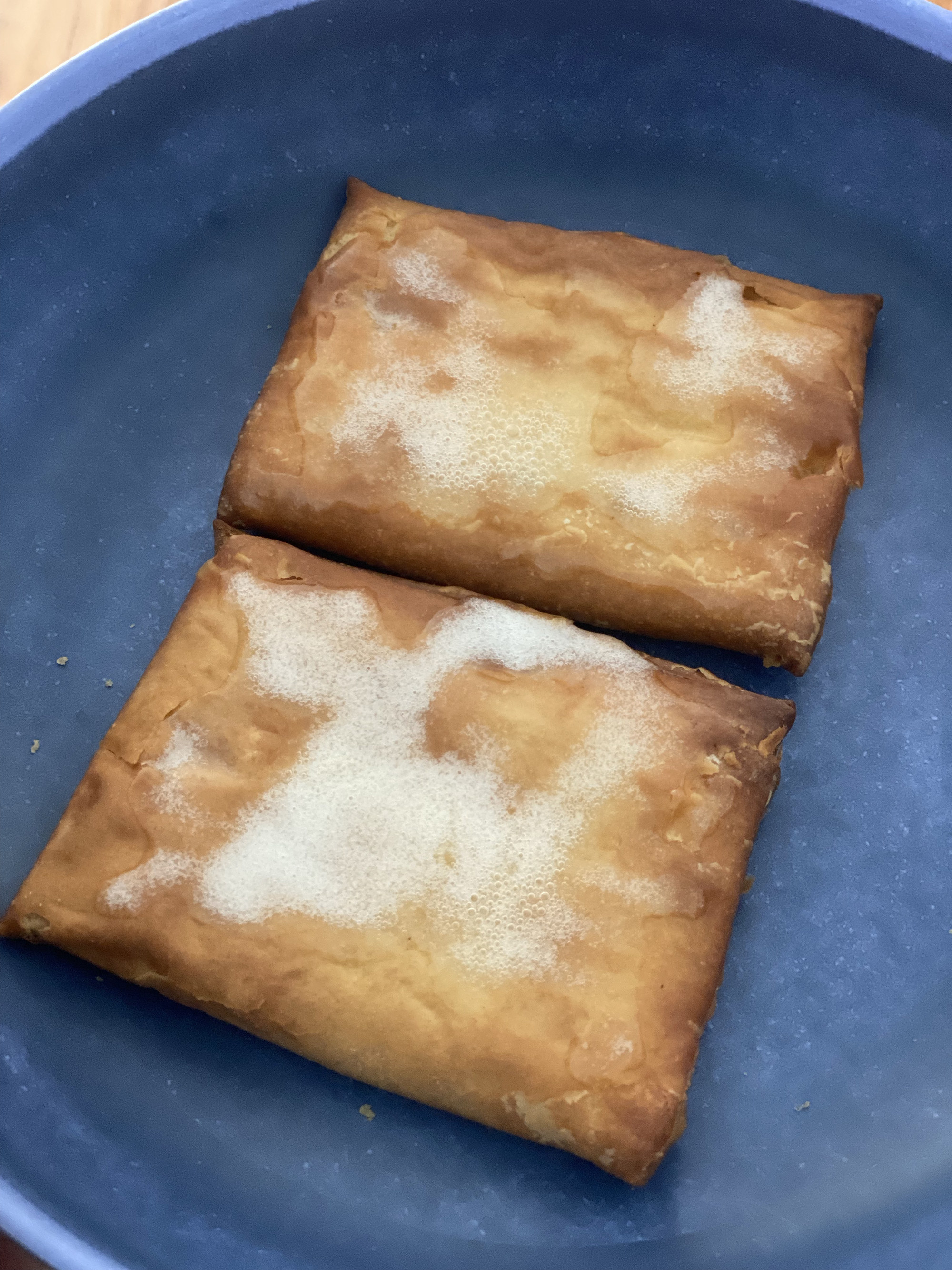 plated toaster strudel with melted icing