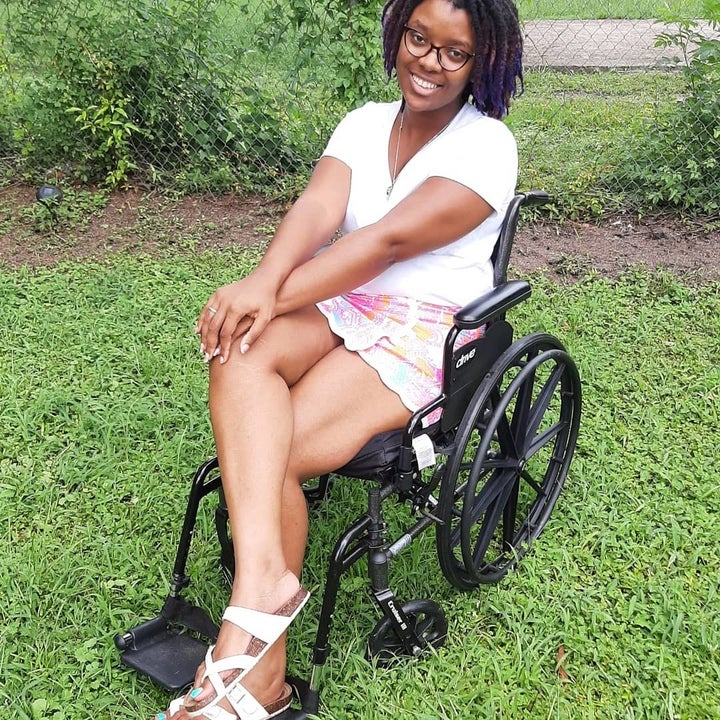 reviewer with soft skin after using the oil spray