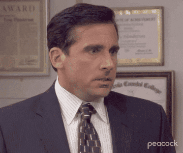 Michael Scott from &quot;The Office&quot; yelling &quot;No! no! God, please!&quot;
