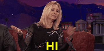 Lisa Kudrow from &quot;Friends&quot; saying, &quot;Hi that&#x27;s me,&quot; at a talk show