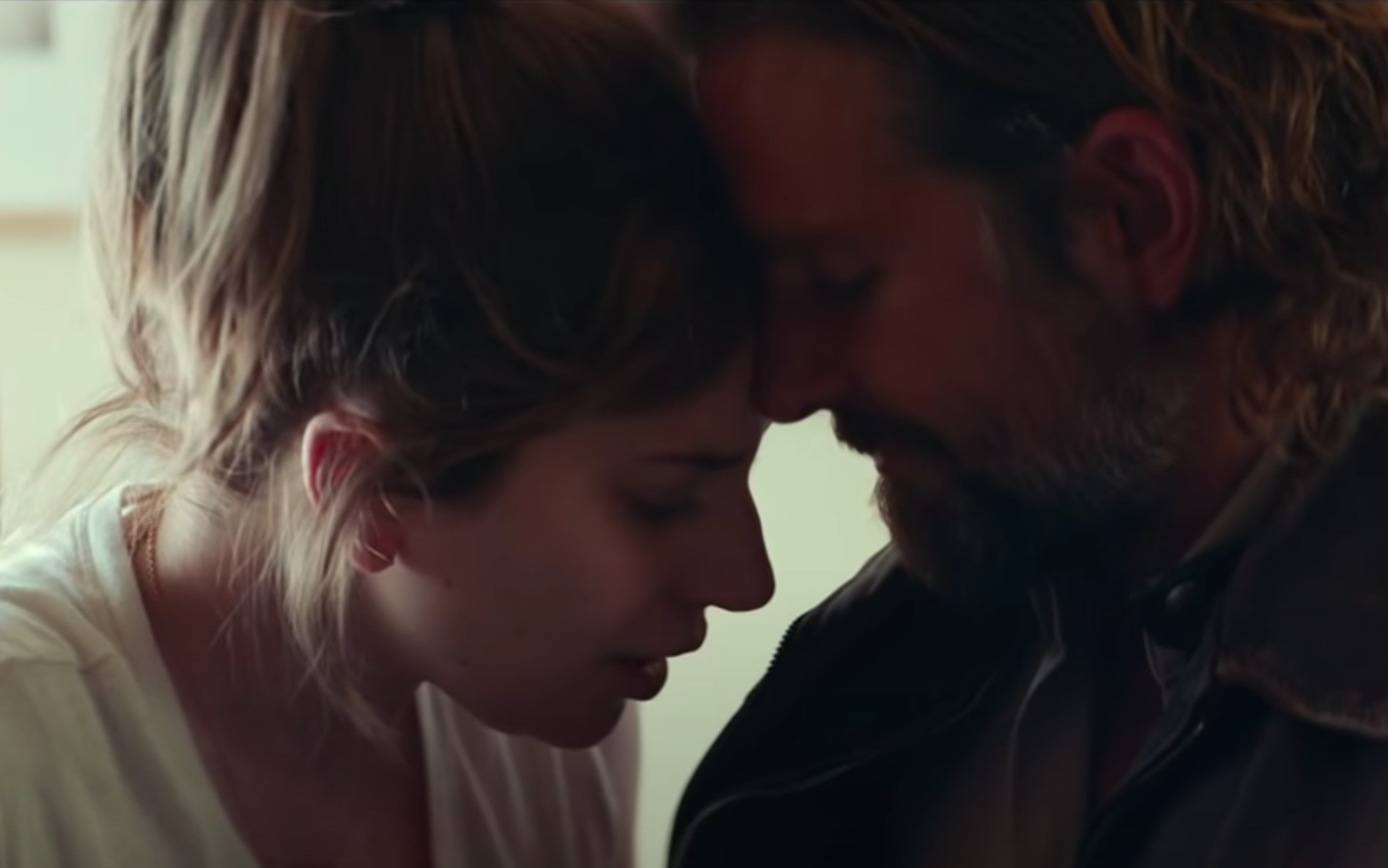 Lady Gaga and Bradley Cooper as Ally and Jack sit together in &quot;A Star Is Born&quot;