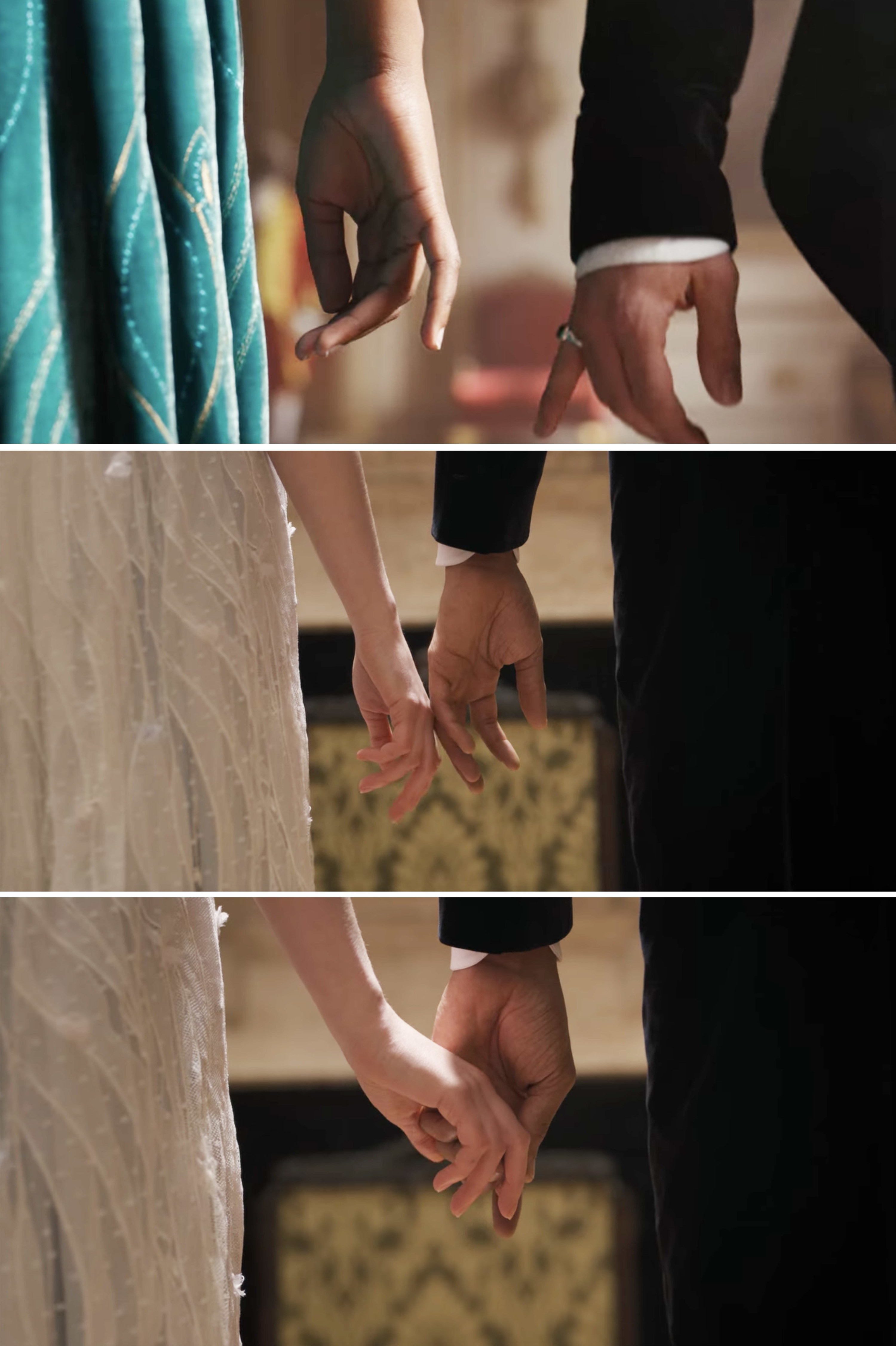 The shot of Anthony and Kate&#x27;s pinkies and shots of Daphne and Simon&#x27;s hands touching in Season 1