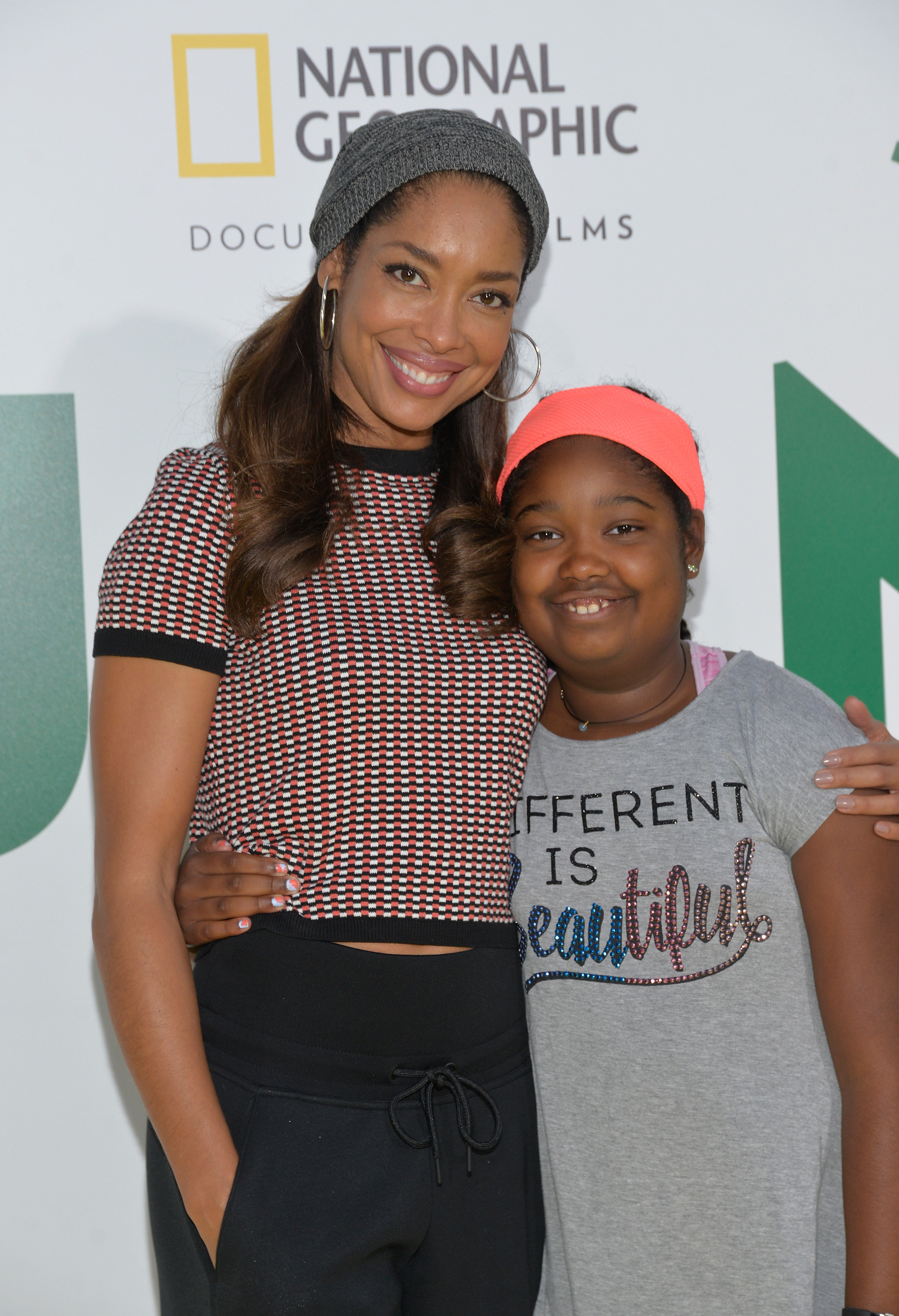 Gina Torres and her daughter, Delilah, arrive at the &quot;Jane&quot; premiere in 2017