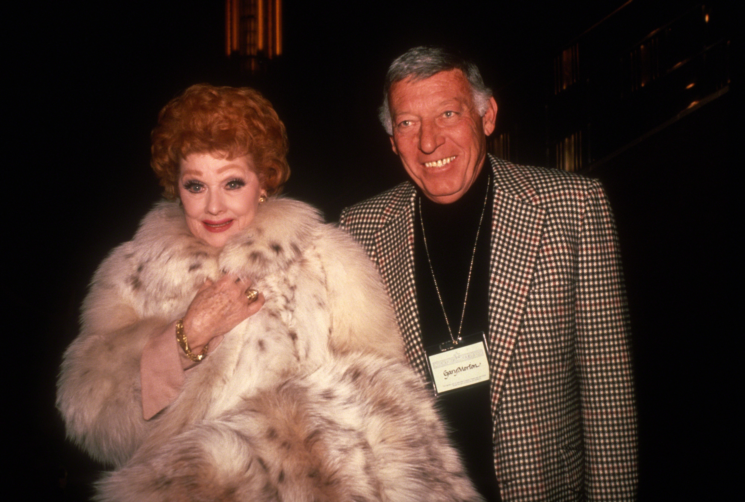 Lucille Ball and Gary Morton are photographed in New York City in 1985