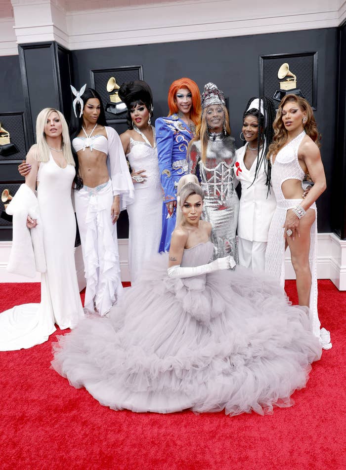 Eight cast members of &quot;RuPaul&#x27;s Drag Race&quot; at the Grammys.