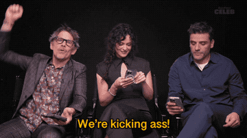 A gif of Ethan Hawke saying, &quot;We&#x27;re kicking ass&quot;
