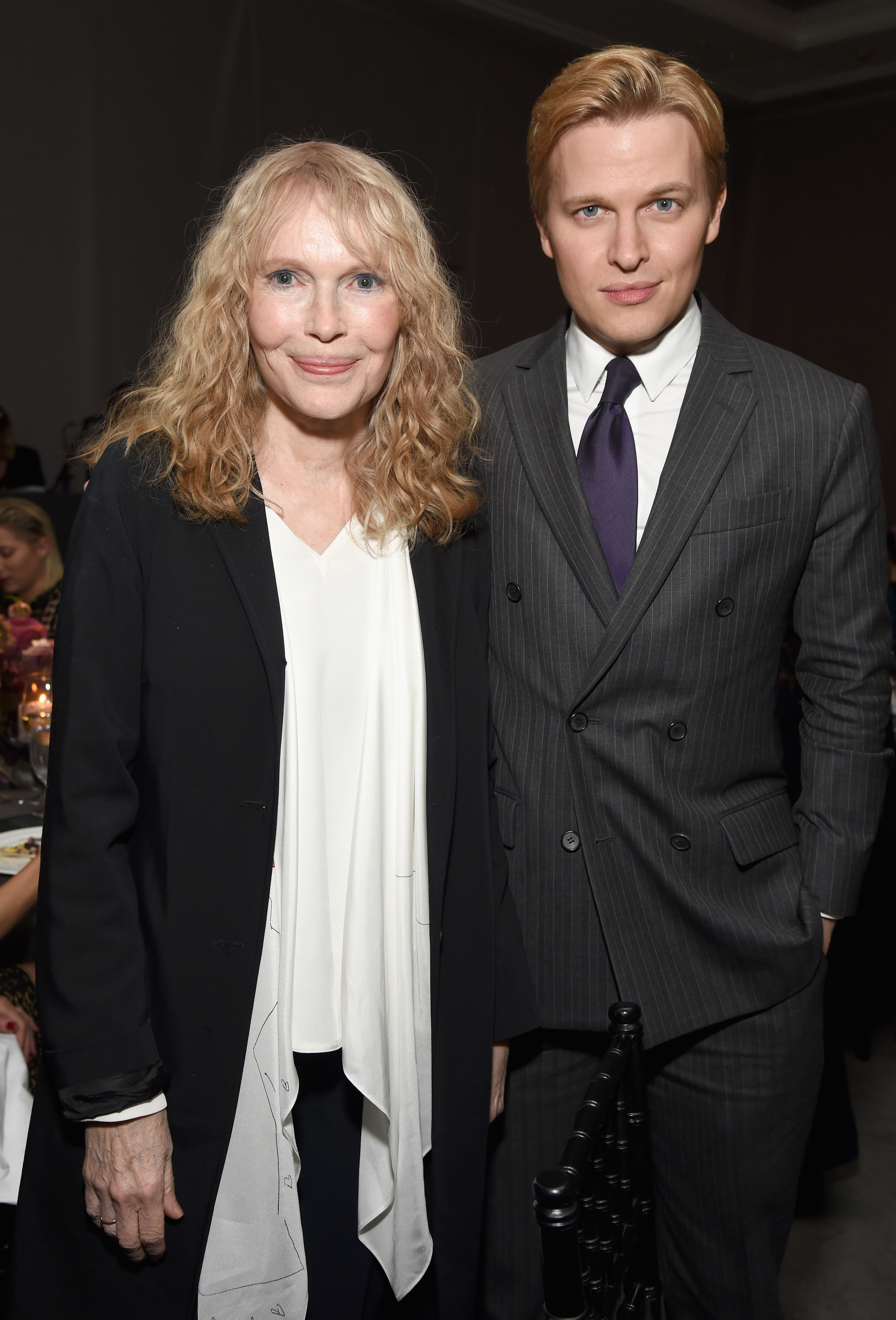 Mia Farrow and Ronan Farrow are pictured at Elle&#x27;s 25th Annual Women In Hollywood Celebration event on October 15, 2018
