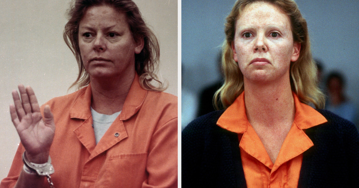 Aileen Wuornos and Charlize Theron