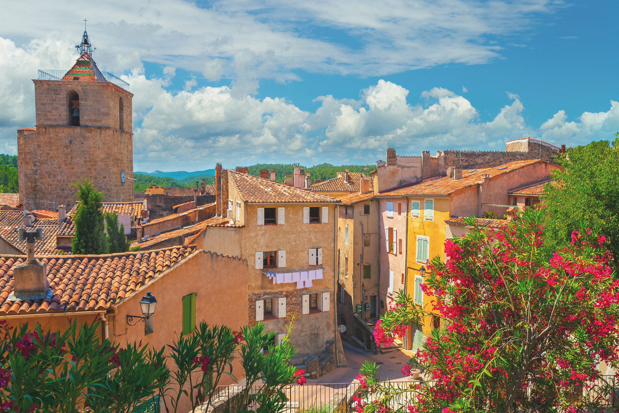 A quaint and colorful town in the South of France