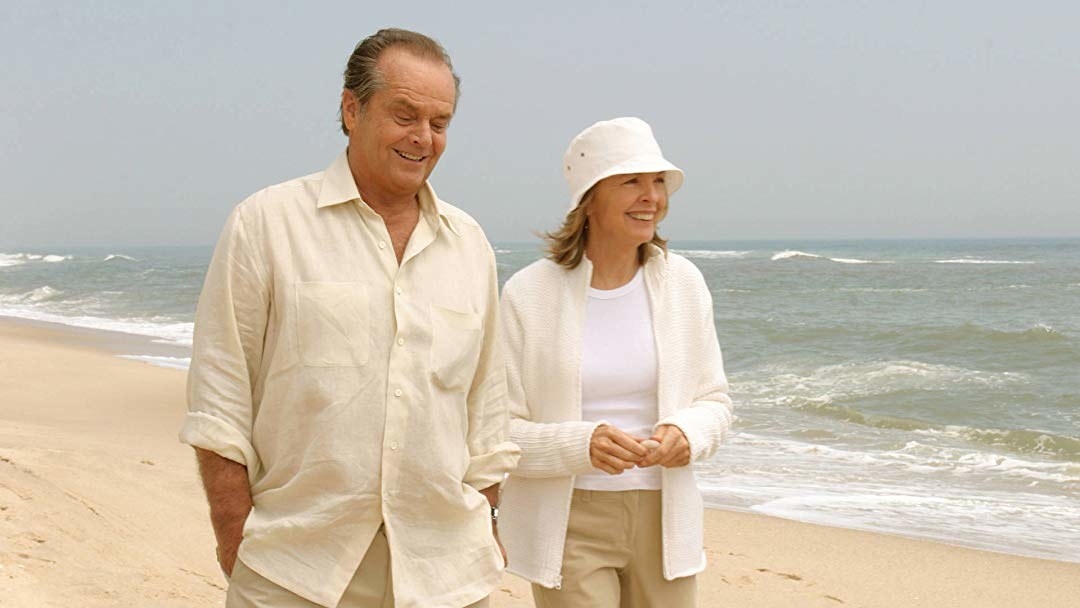 Diane Keaton and Jack Nicholson walk along the beach in the movie &quot;Something&#x27;s Gotta Give&quot;