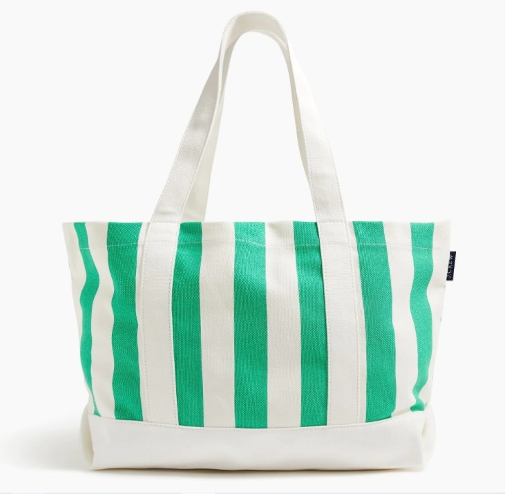 An image of a cotton structured tote bag in ivory clover