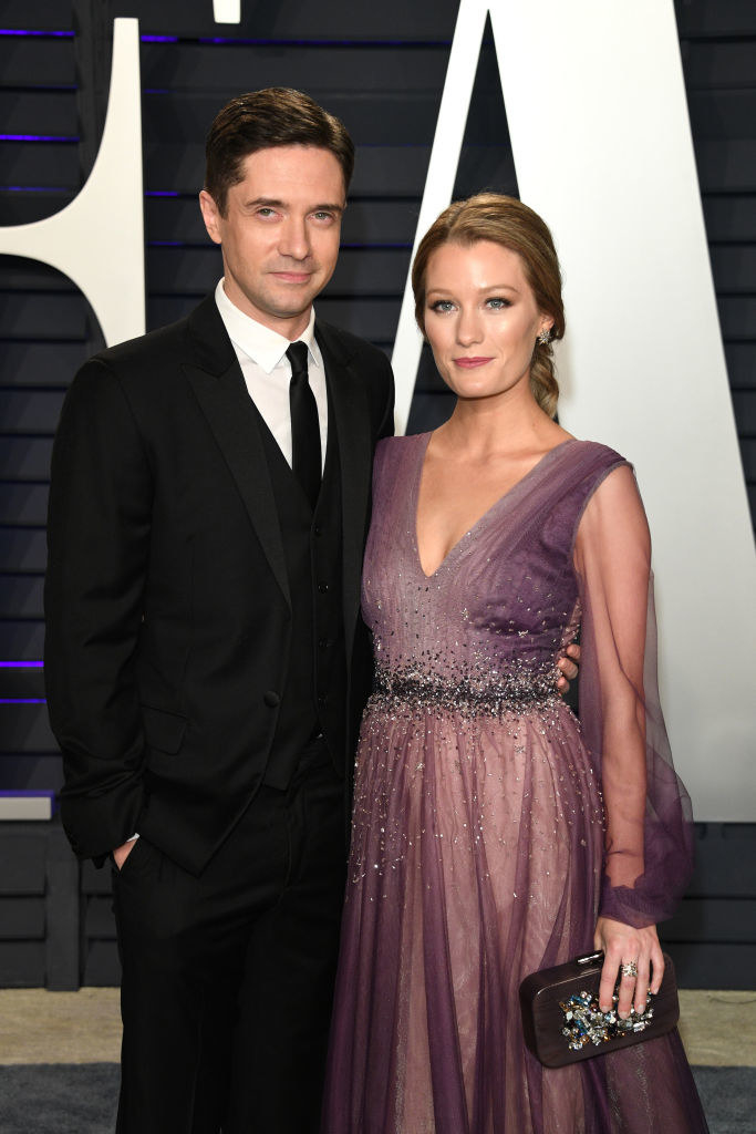 Topher Grace and Ashley Hinshaw.