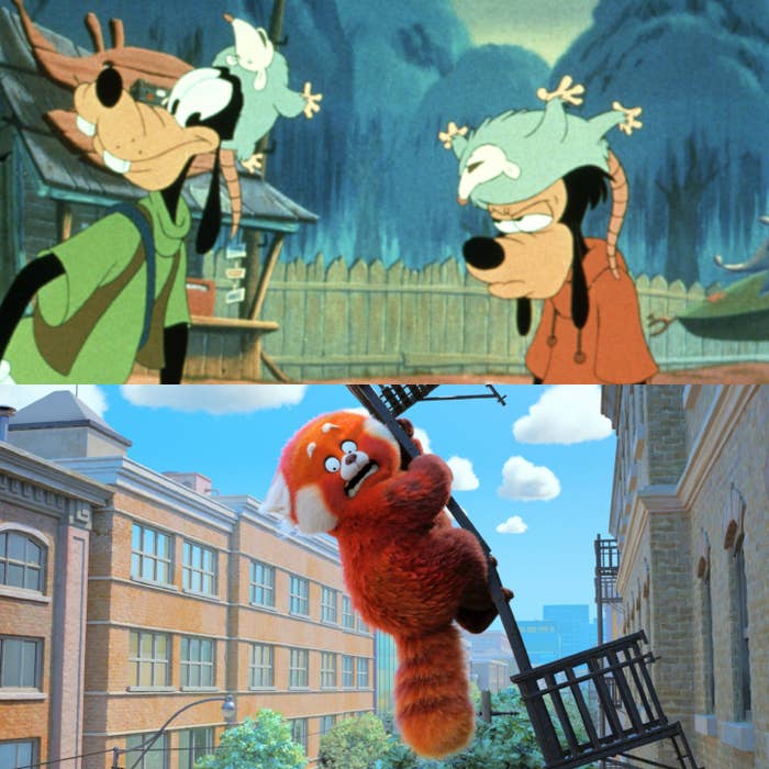 &quot;A Goofy Movie&quot; (Top); &quot;Turning Red&quot; (Bottom)