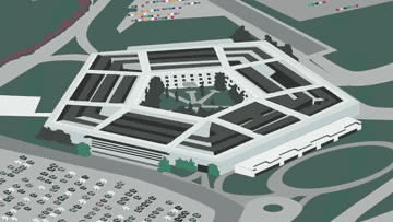 The exterior of The Pentagon and a glimpse of the chaos inside in &quot;South Park&quot;