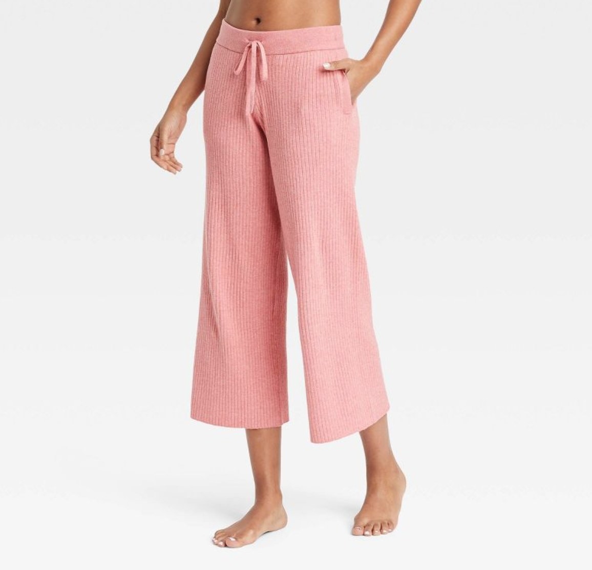 the cropped lounge pants in pink