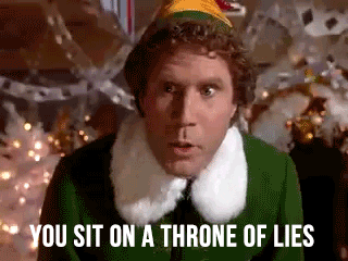 Elf saying &quot;You sit on a throne of lies&quot;