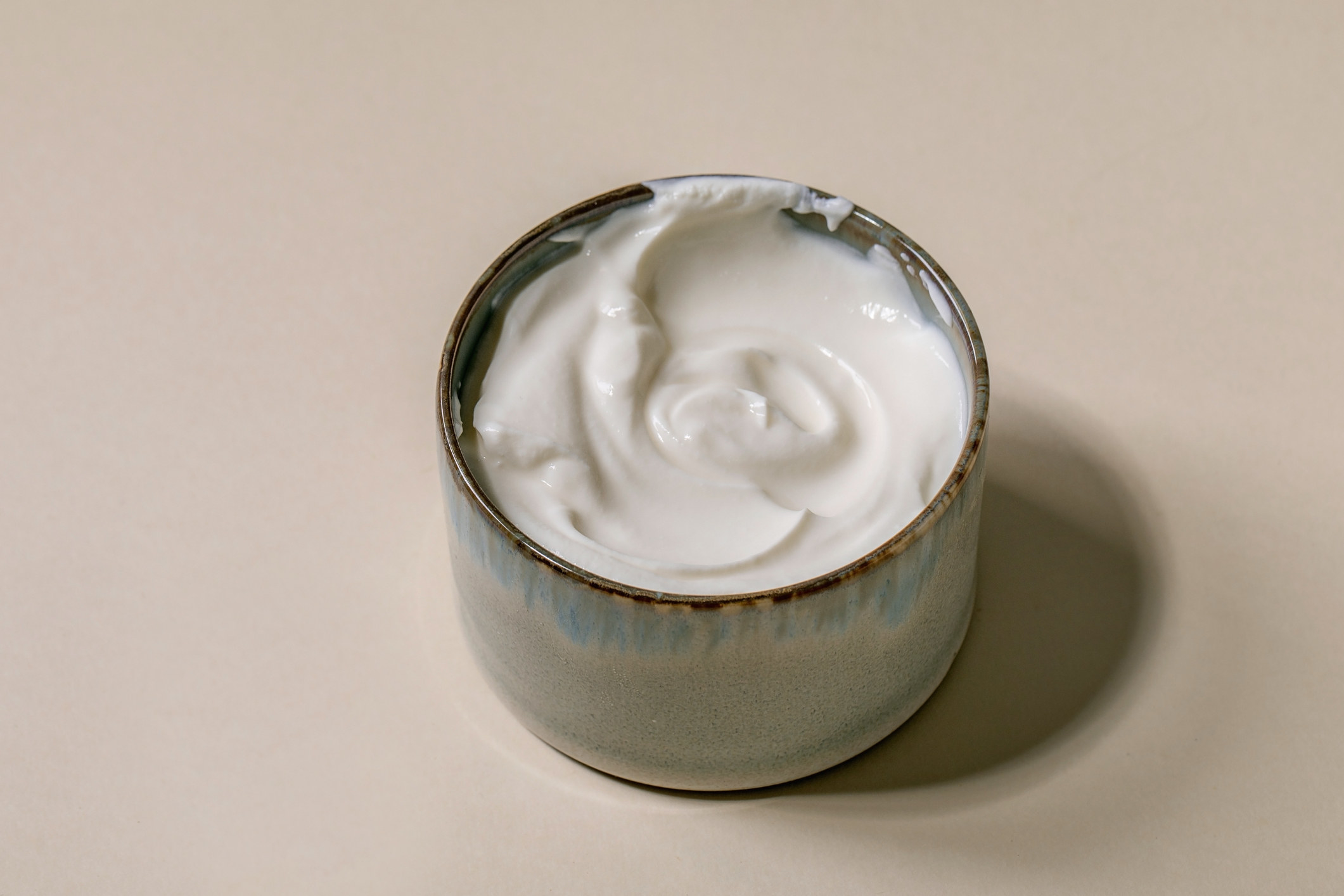 A small tub of sour cream