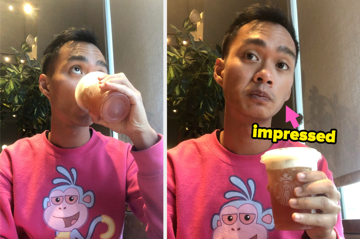 Author&#x27;s reaction to trying the Starbucks Kiwi Splash drink
