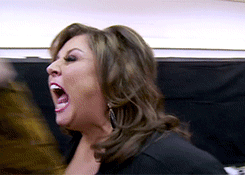 Abby Lee Miller getting slapped while yelling.