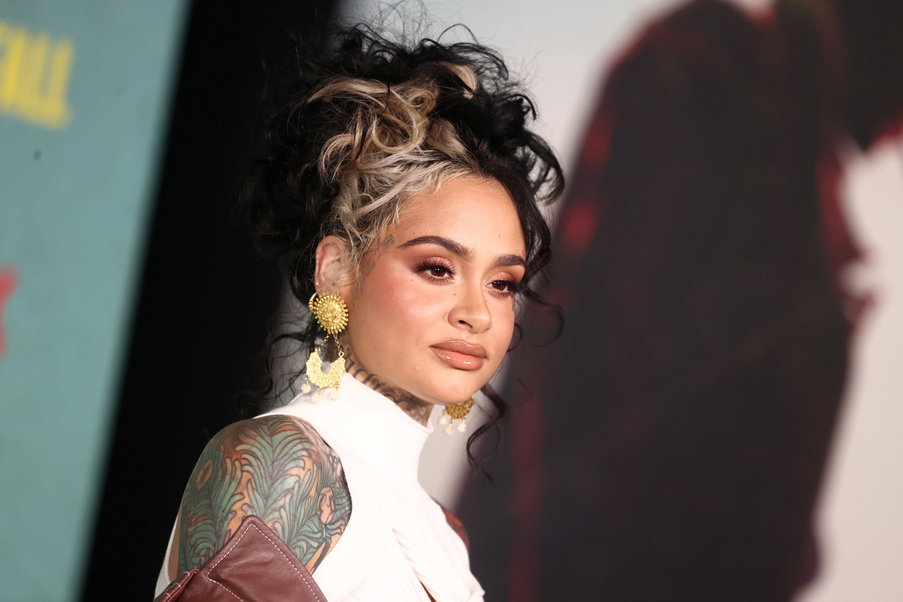 Kehlani attends the Los Angeles premiere of &quot;The Harder They Fall&quot; at Shrine Auditorium and Expo Hall
